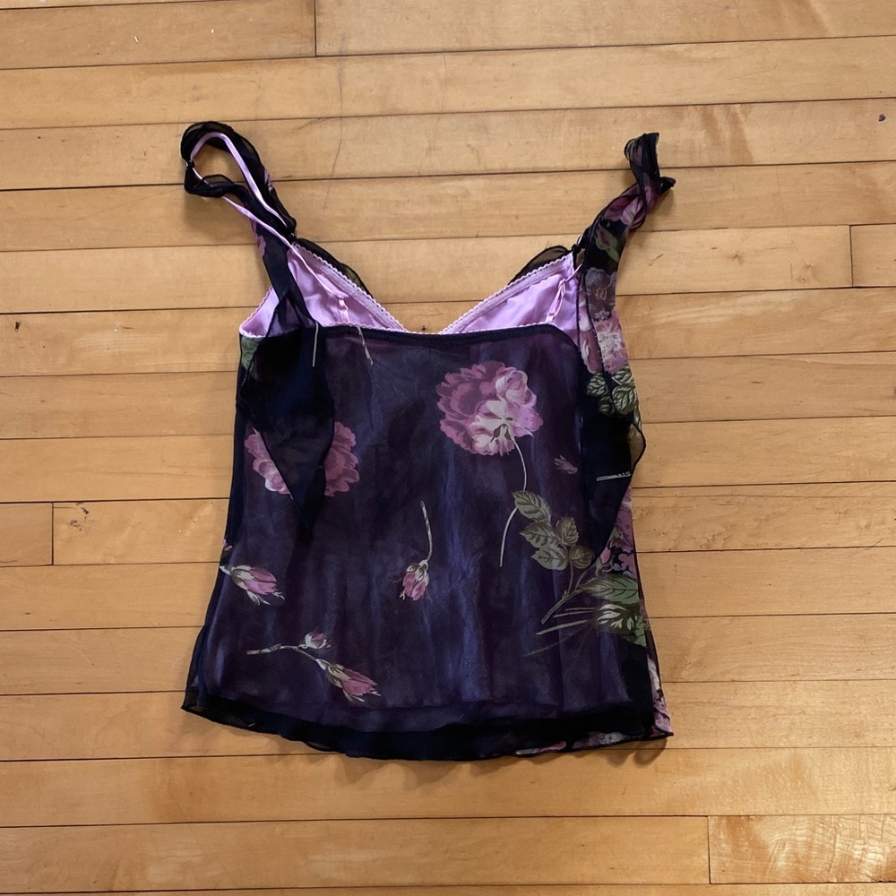 Eyeshadow Black and Pink Floral Camisole - Picture 3 of 3